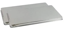 Reston Lloyd Rectangular Burner Cover, Steel, Set of 2, Stainless Look