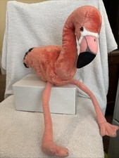 Retired - FAO Schwarz Coral Pink FLAMINGO 20" Plush Toys R Us 2013 Preowned
