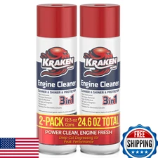 Kraken Bond Engine Cleaner Spray 2-Pack 12.3oz Degreaser for Engine Bay & Motor