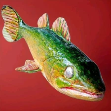 11.5" L.  James Mead Decoys Walleye Spearing Decoy.