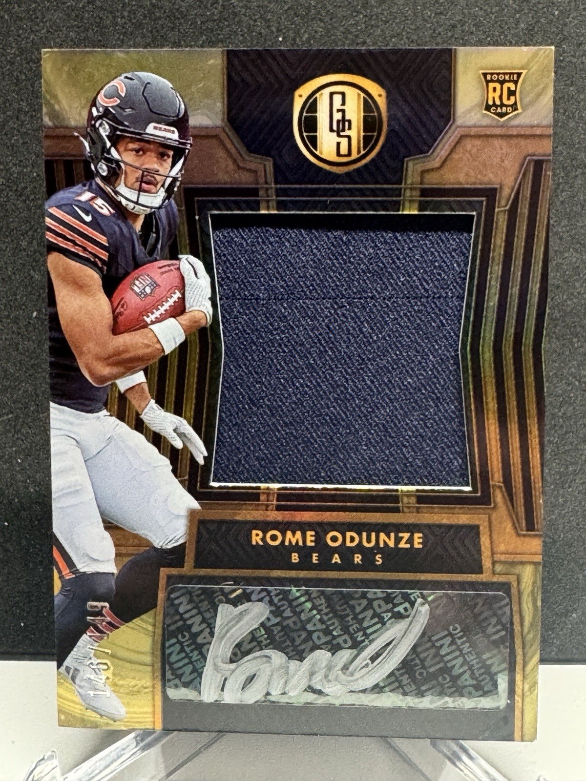 2024 Panini Gold Standard - Rookie Patch Autographs Jumbo Rome Odunze #244 /149