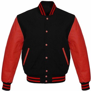 red black letterman jacket