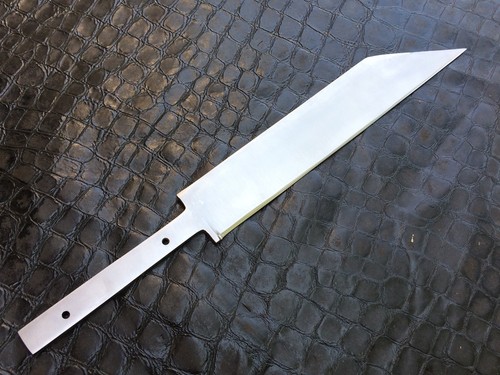 Custom Handmade 1095 Carbon Steel Brass Inlay Seax knife Blank Blade - Picture 5 of 9