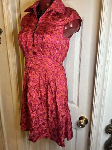 NEW W/ TAGS MARC BY MARC JACOBS ROSE FLORAL VIBRANT DRESS - SIZE 2- TIE WAIST - Picture 2 of 12