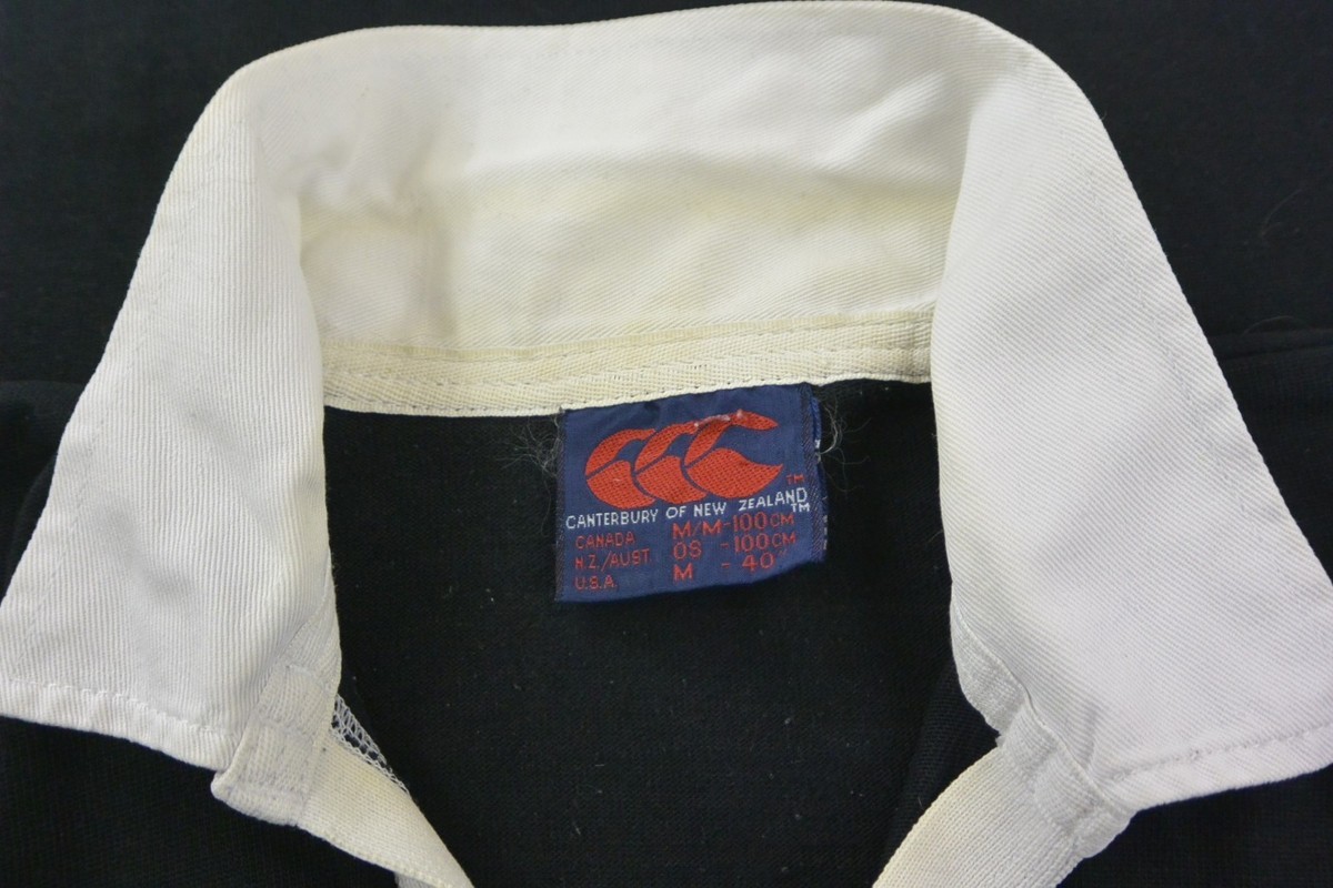 Canterbury New Zealand ALL BLACKS Rugby Union 1980'S Black Jersey