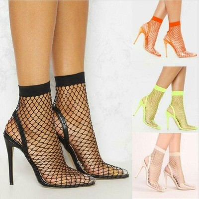 fishnet socks with sandals