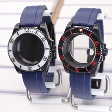 40mm Men's Watch Case Rubber Strap Stainless Steel For Seiko Nh34 Nh35 Eta2824