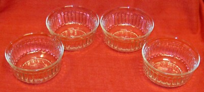 SET 4 CORNING VITRO SENSATION 5 1/8'' CLEAR GLASS SALAD CEREAL BOWLS MORE AVAILAB