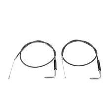 44" Stainless Steel Throttle & Idle Cable Set For Harley Sportster Softail Dyna