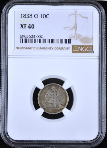 1838-O Seated Liberty Dime XF40 NGC
