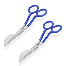 New 2 Pcs Carpet Scissors Napping Duckbill Shears Blue Fitter Tool High Quality