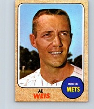 1968 TOPPS BASEBALL #313 AL WEIS                       MID GRADE   JG