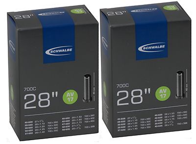 2 x Schwalbe Schlauch Nr. 17 AV 28'' Schrader-/Autoventil Fahrradschlauch