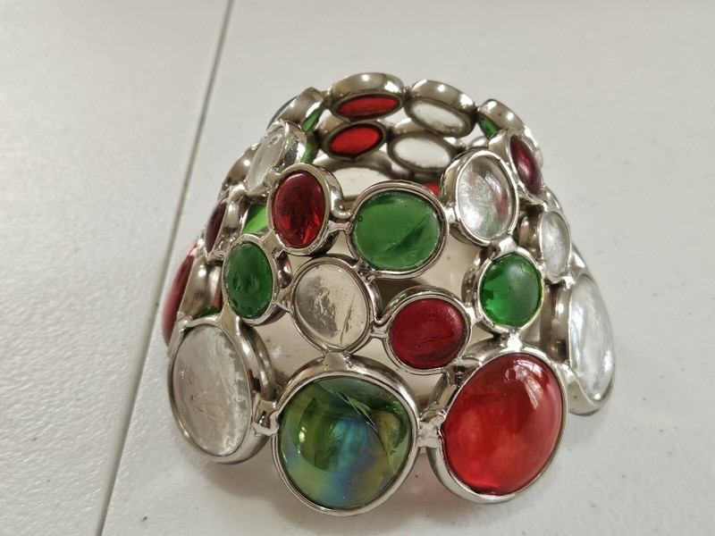 Candle Capper Holiday Stones Stay On Topper Colored Glass Stones Shaped Shade