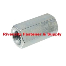 (5) M10-1.5 Coupling Nuts M10x1.5 Hi / Tall / Extension Nut Zinc 10mm x 1.5
