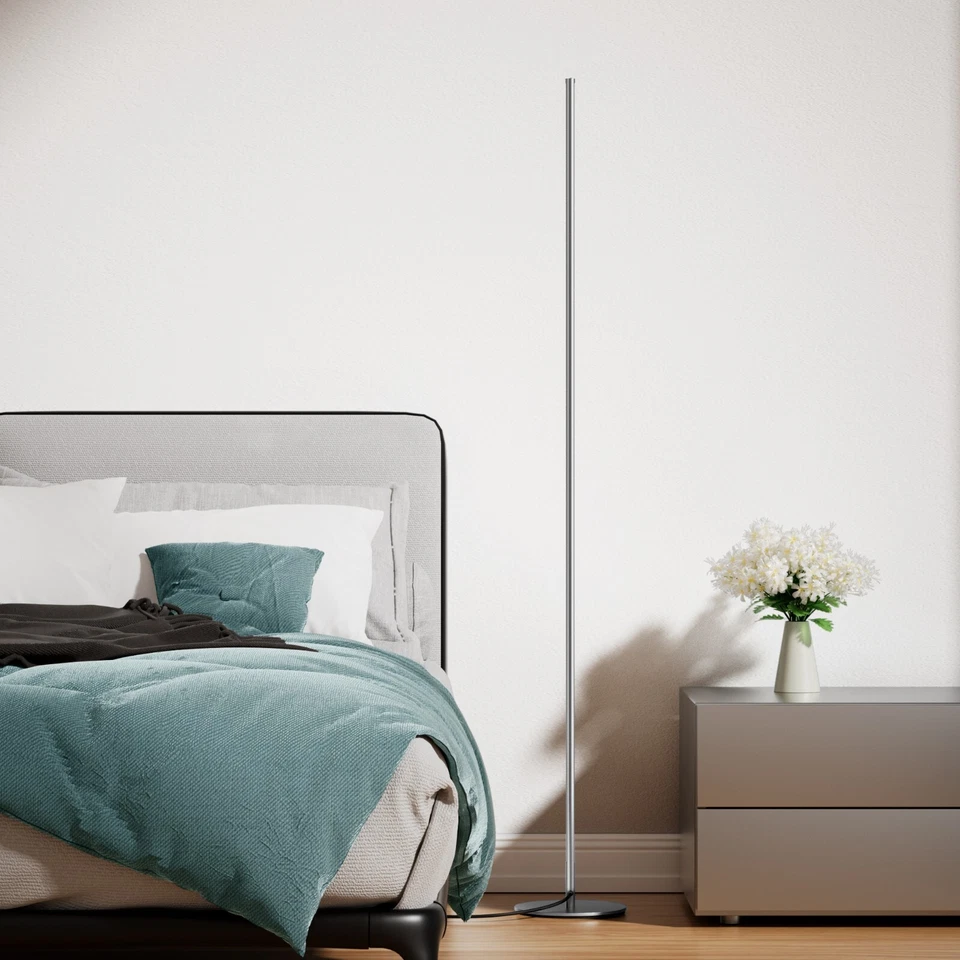 Угловая светодиодная напольная лампа EDISHINE, минималистский регулируемый свет 7 цветов температура 2 шт. - Изображение 3 из 4