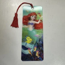 Disney Little Mermaid X ArtGame 3D Moving Image Holographic Bookmark Red Tassel