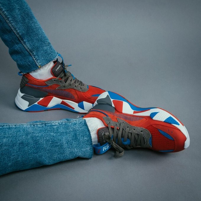 NNew Puma RS-X Retro Men's Red Steel Gray Indigo 371511-01