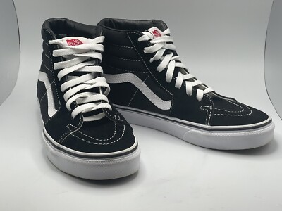 Vans Sk8-Hi Black/Black/White Classics Shoe US M 5.5 US W 7 | eBay