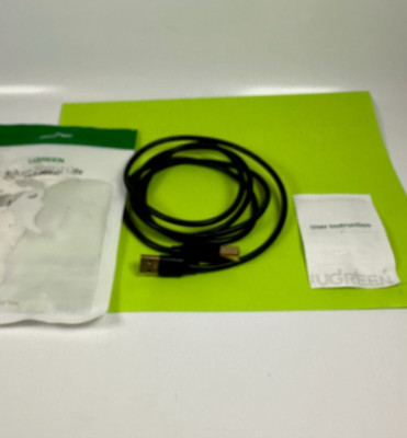 Ugreen Gold Plated USB Printer Cable 10350 5ft Black NEW Fast Ship
