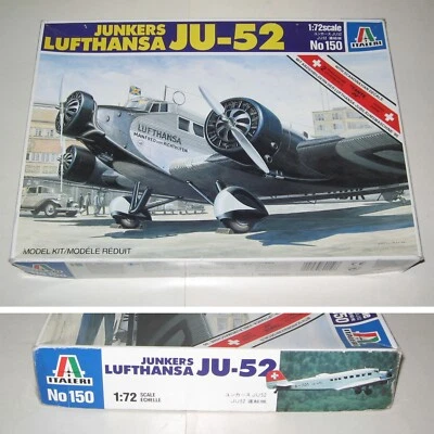 JUNKERS JU-52 LUFTHANSA ITALERI 1:72 KIT #150 TBE WW2 BOMBER LINER SCANDINAVIAN - Photo 1/4