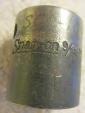 9/16" ad Snap-on Tools PF-180 Shallow Impact Socket 3/8" Dr 6 Point SAE VTG  USA