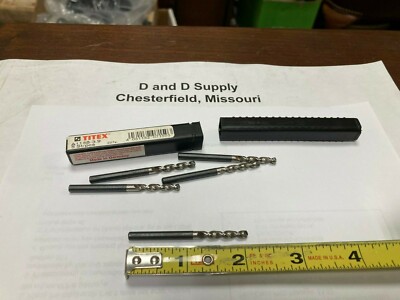 ***5 Pack***, Titex A1148-3.9, Screw Mach Drills, HSS, Black Oxide, .1535'', 118°