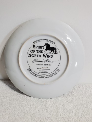 Franklin Mint Spirit of the North Wind by Herman Adams Western Collector Plate - Picture 2 of 2