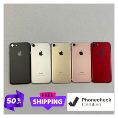 Apple iPhone 7 - Unlocked Verizon/T-Mobile - Rose Gold, Black, Red - 32GB/128GB