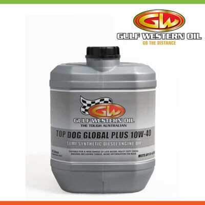 New * GULF WESTERN * TOP DOG GLOBAL PLUS DIESEL Engine OIl 10W40 10LTR