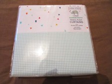 NEXT BABY NURSERY CURTAINS UNISEX 117cmW x 137cmD 46"x 54" BLACKOUT Pastel Green