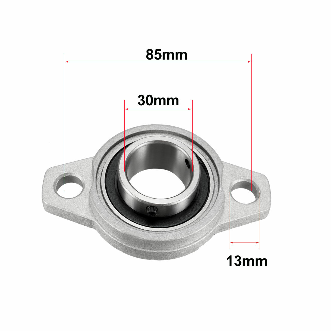 KFL006 Flanged Pillow Block Bearing 30mm Bore Dia Zinc Alloy/Chrome ...