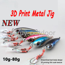 2PCS Metal Jig Wobbler Fishing Lure Long Casting Ocean Boat Saltwater Fishing