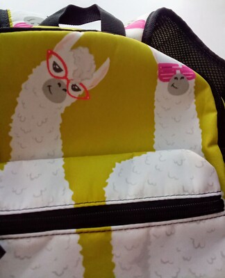Backpack ALPACA LLAMA RED GLASSES CARTOON CHARACTER Adorable Excellent Condition