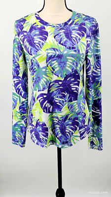 NEW Silver Bait Tropical Performance Woman Fishing Beach Shirt Back Pocket Zip S