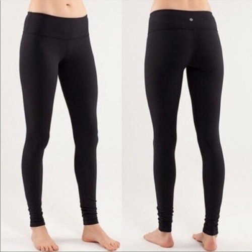 LULULEMON Mid Rise Wunder Under Black 