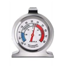 Refrigerator Freezer Temp Gauge Thermometer Large Dial Stainless Steel