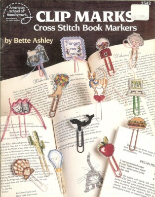 CLIP MARKS CROSS STITCH BOOK MARKERS  