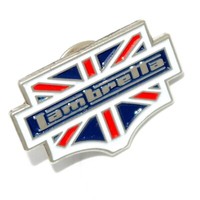 Lambretta Union Jack Schild Rot Weiß Blau Emaille Reversnadel Pin Badge Metall