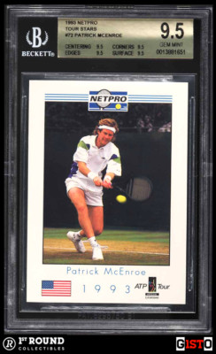 1991 Netpro Tour Stars 9 John Mcenroe - PSA MINT 9