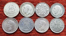 1911-1946 George V-George VI British Sixpence Silver Coins Choose Yours