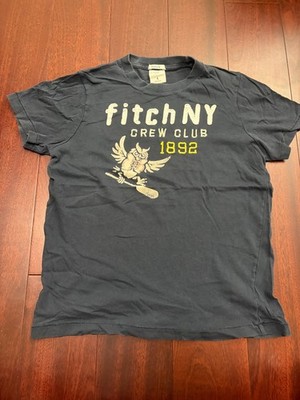 Abercrombie Kids Navy  Fitch NY Crew Club 1892  Graphic T Shirt   Size L