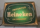 Vintage Imported Heineken On Draught Holland Beer Light Up Sign 7.5 x 11.5” Rare