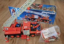 Playmobil Ar.Nr. 3525 Feuerwehr Leiterwagen + Personen 