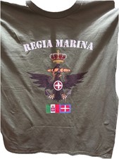 Maglia-tee Shirt-verde-camiseta-REGIA MARINA-Italia-Monarchia-SAVOIA-tg.varie