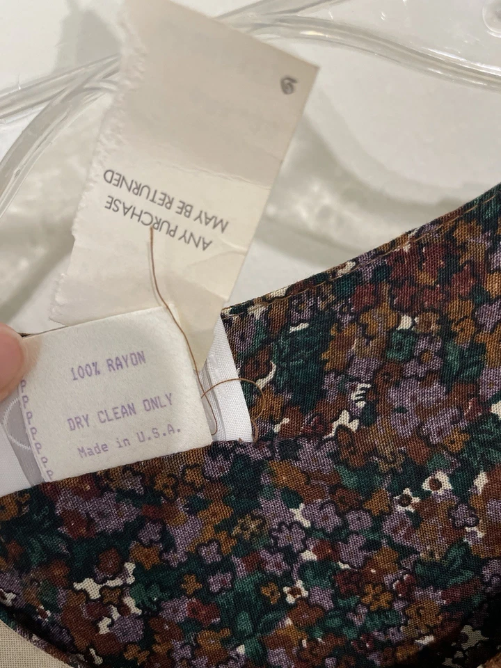 Vintage Options A Susan Burrowes Co Floral Cardigan One Button - Image 4 of 4