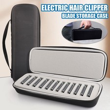 Hard Shell Storage Bag Grooming Clipper Blades Case for Barbers fits 12 blades