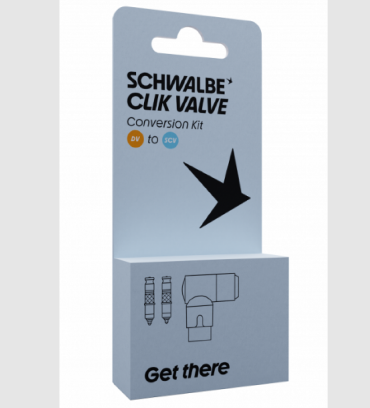 Schwalbe Kit di conversione Clik Valve DV-SCV inclusa testa della pompa