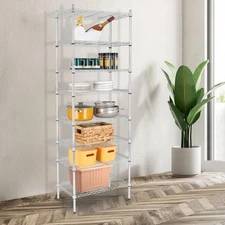 4/5/8 Tiers Storage Rack Wire Shelving Unit Storage Shelves Metal Pantry Closet