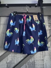 Chubbies Men's The Fowl Plays Roosters Lined 5.5" Inseam Blue Swim Trunks XL